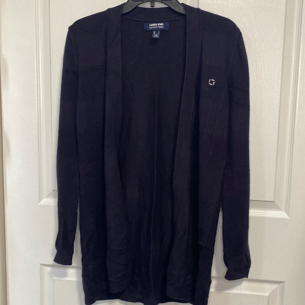 Lands’ End Chase Bank, Women Cárdigan Navy Blue